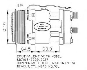 Klimakompressor SD7H15 Mo.7889.8027
