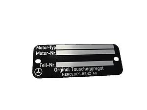 Motorschild Mercedes Benz