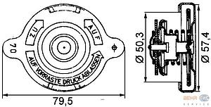 Kühlerdeckel 0,7 Bar