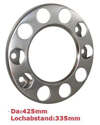 Radbolzenabdeckring 22,5" 10-Loch für Alufelge 32mm