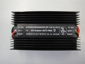 Spannungswandler Weber Electronic 24/12 Volt 4/6 Ampere48/72 Watt