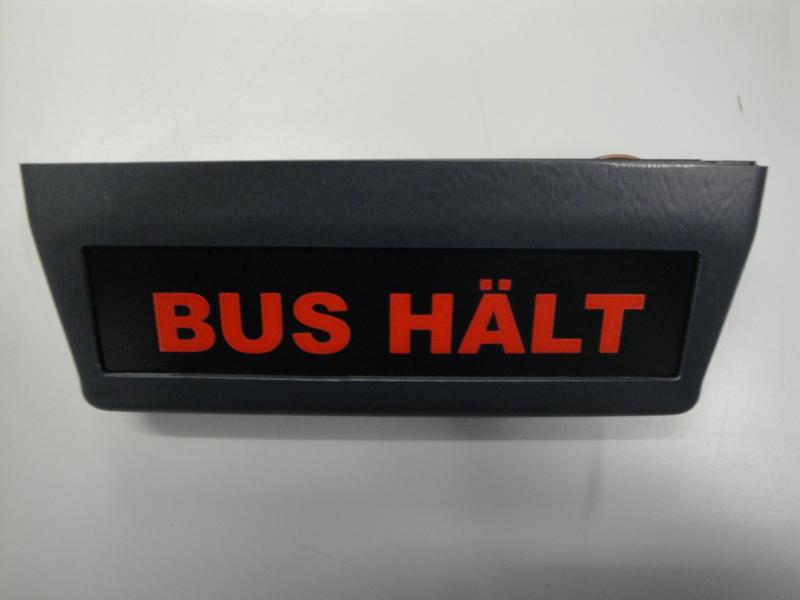 Leuchte Blau "Bus Hält" Ral 5008