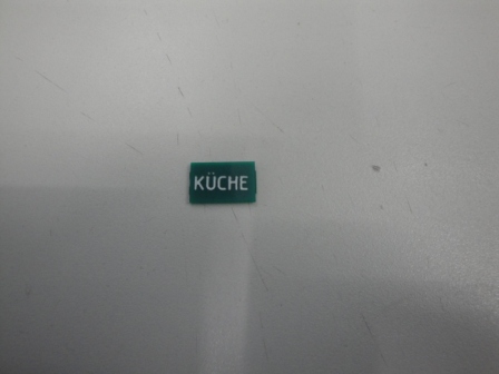 Linse Grün, Druck: Weiß "Küche"