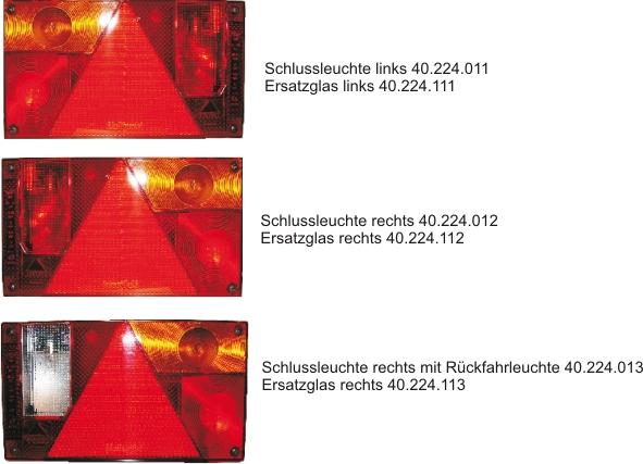 Aspöck Lichtscheibe Links Anhänger