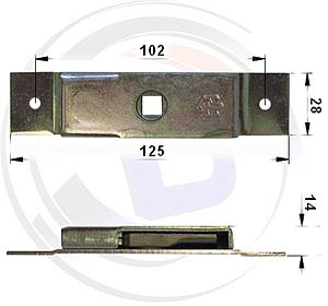 Zungenschloss 125mm