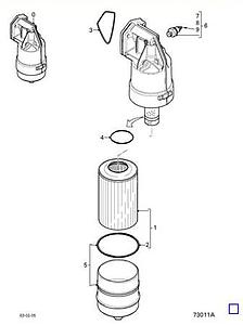 Ölfiltergehäuse für DAF Motor