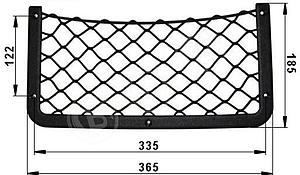 Gepäcknetz Schwarz 360X180 mm VOGEL-SITZ