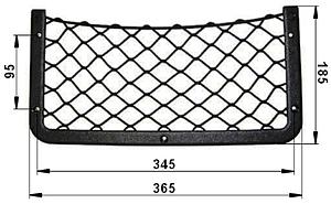 Gepäcknetz Schwarz 360X180mm Kiel